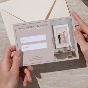 carte cadeau pour dessin personnalisé