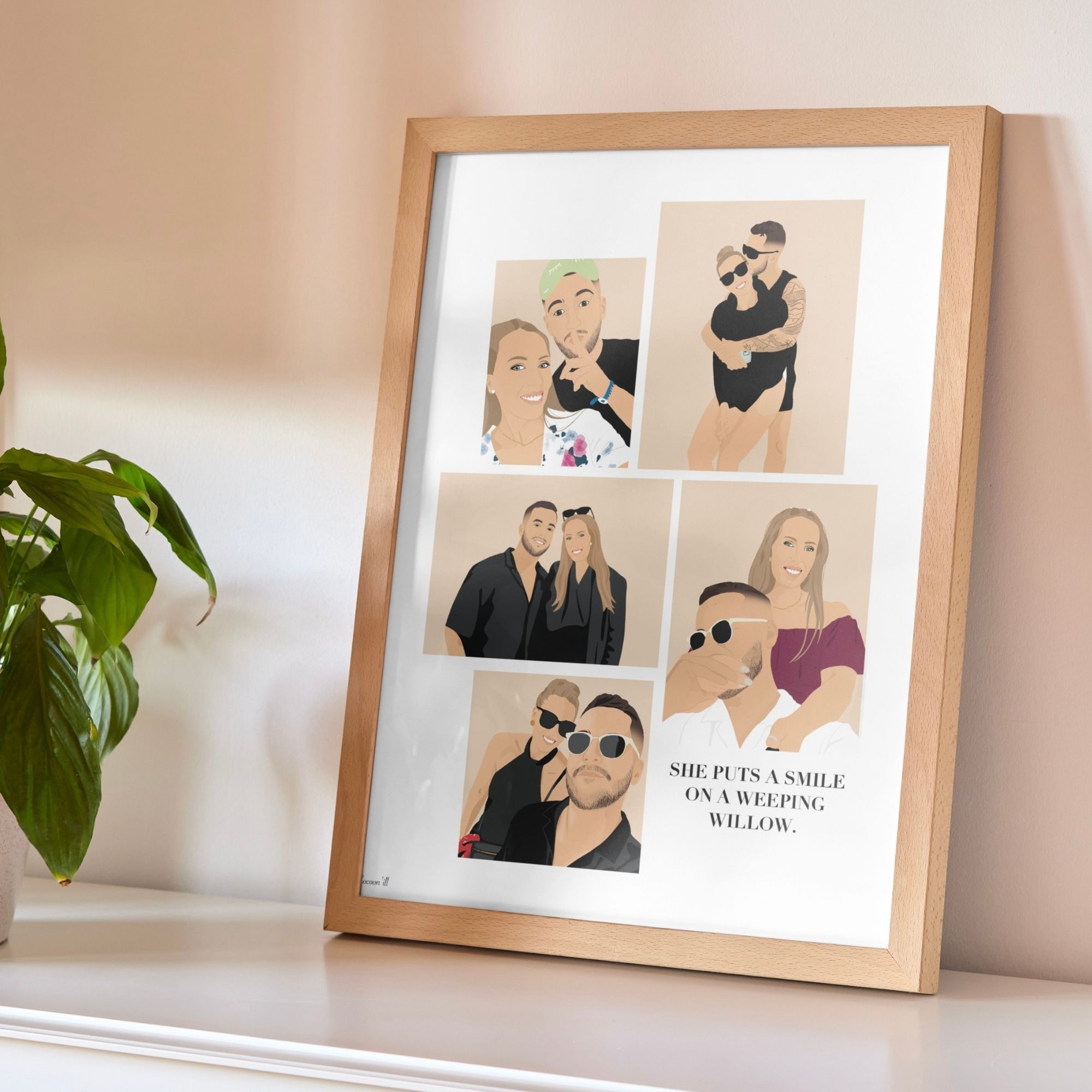 Tableau souvenir multi-portrait unique